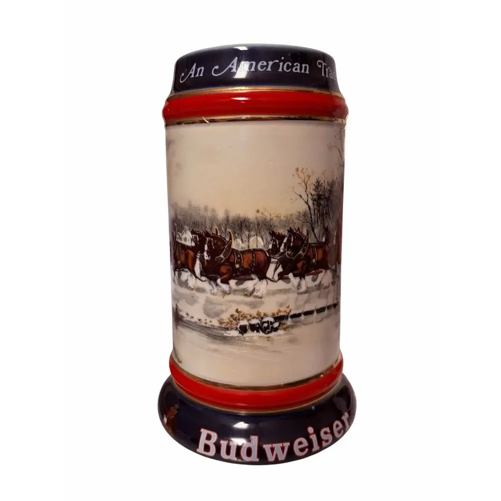 Budweiser 1990 Collector Series Stein Clydesdales Susan Sampson Beer Mug